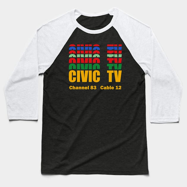 C. tv logo/  channel 83 - Cable 12 Baseball T-Shirt by buby87